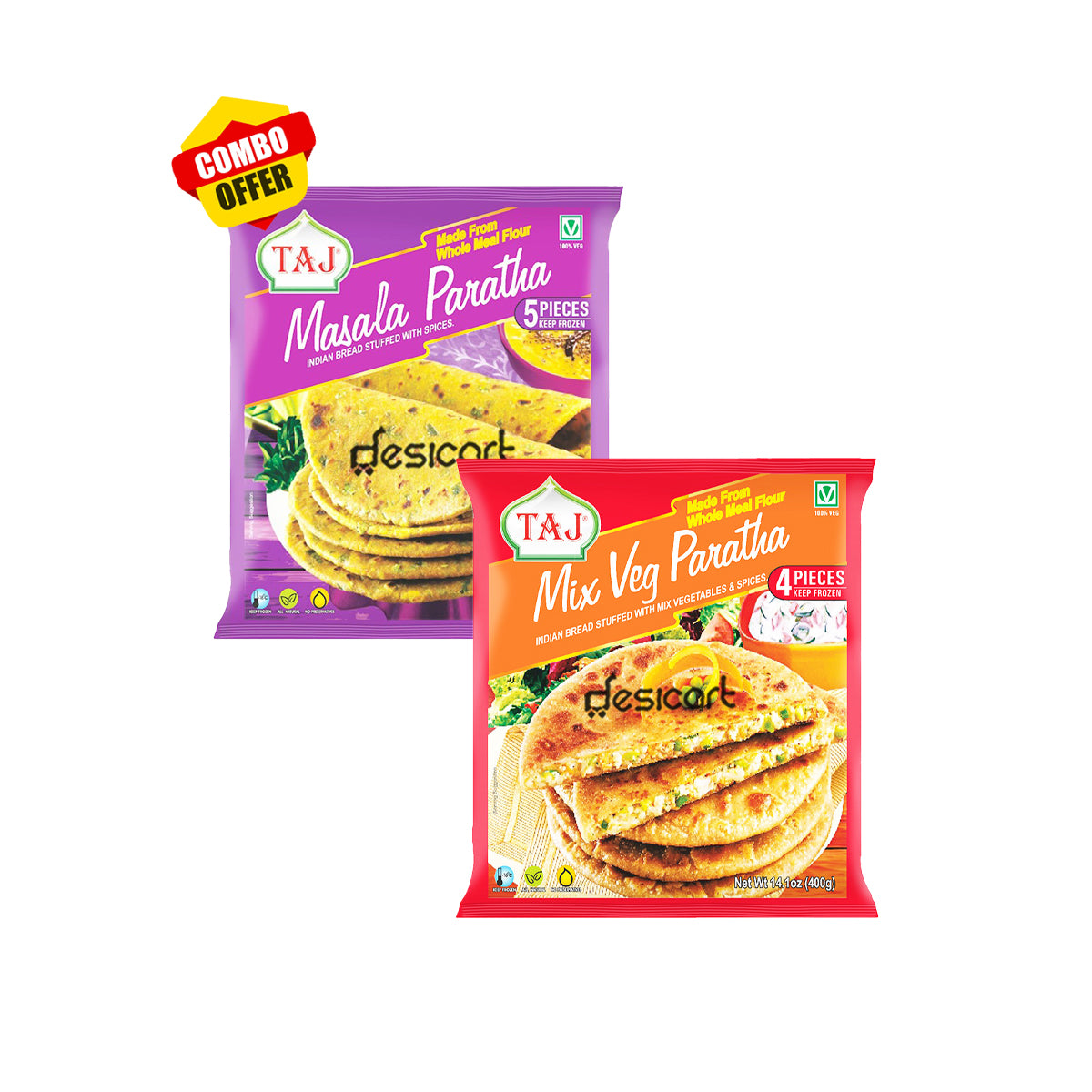 TAJ MASALA AND MIXED VEG PARATHA - COMBO PACK