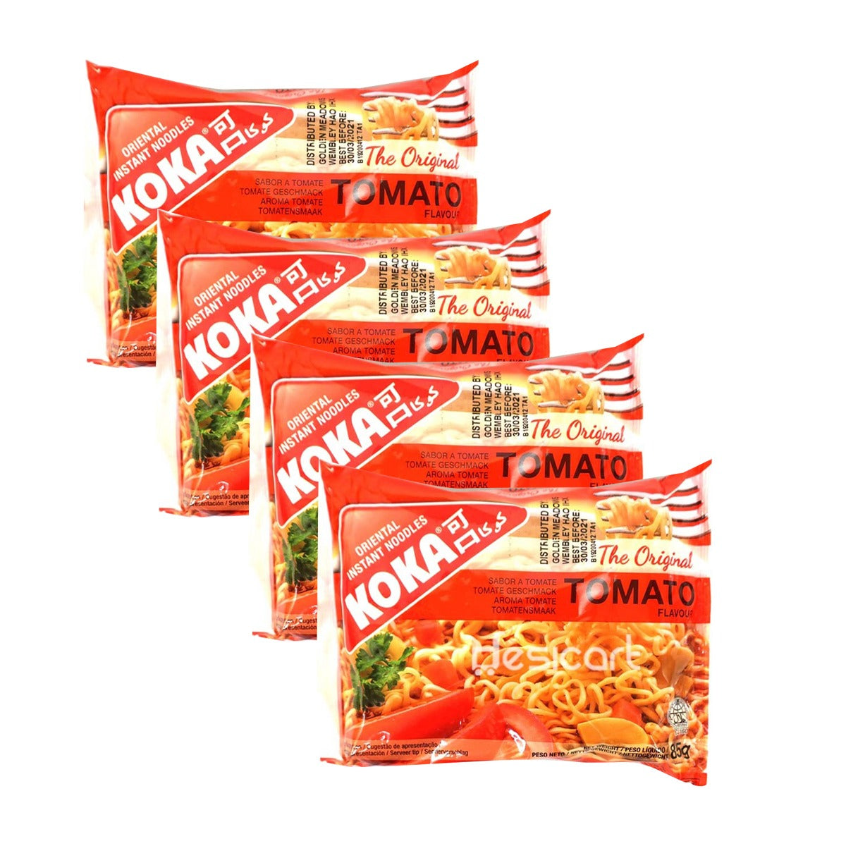 KOKA NOODLES TOMATO FLAVOUR 85G(PACK OF 4)
