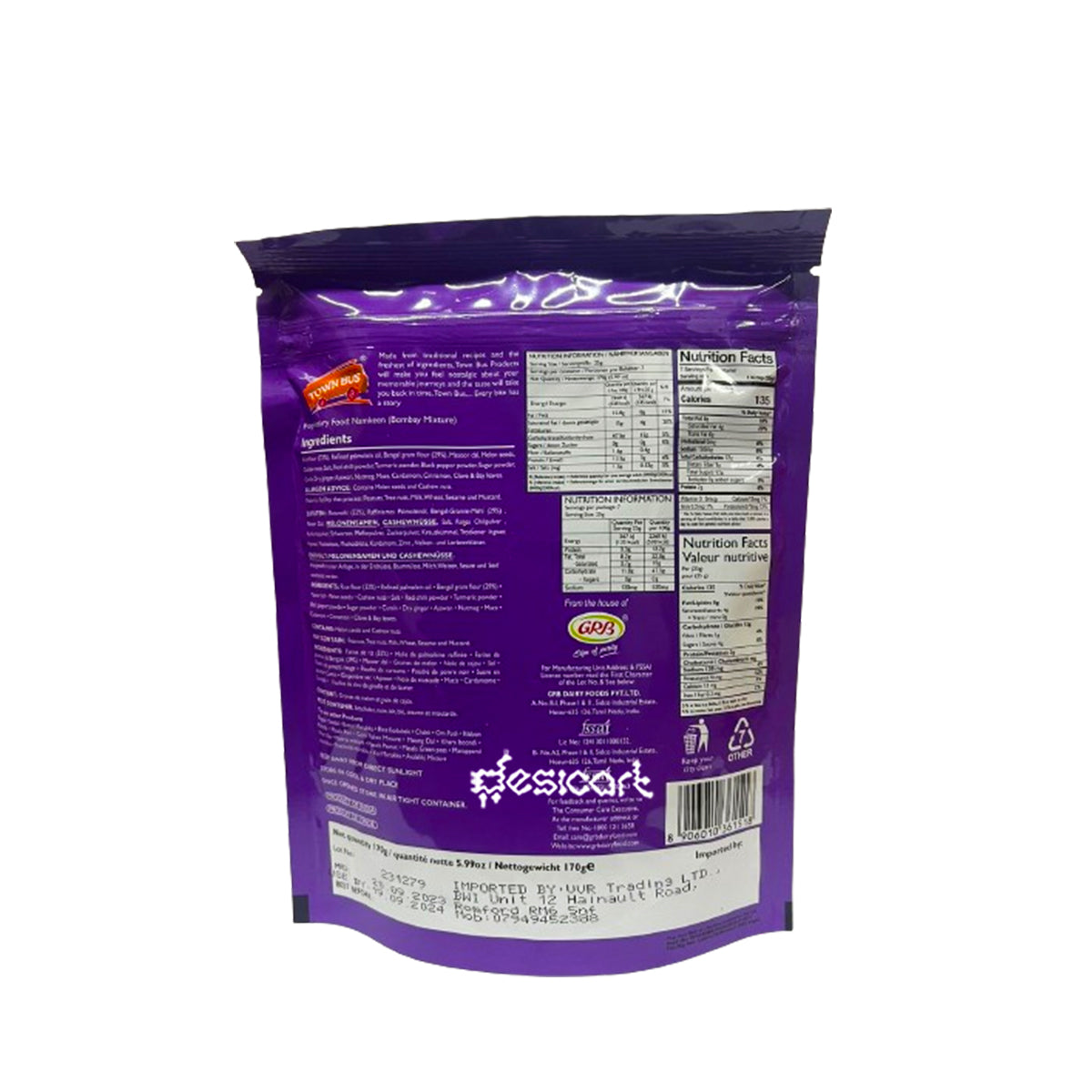 TOWN BUS BOMBAY MIXTURE 170G