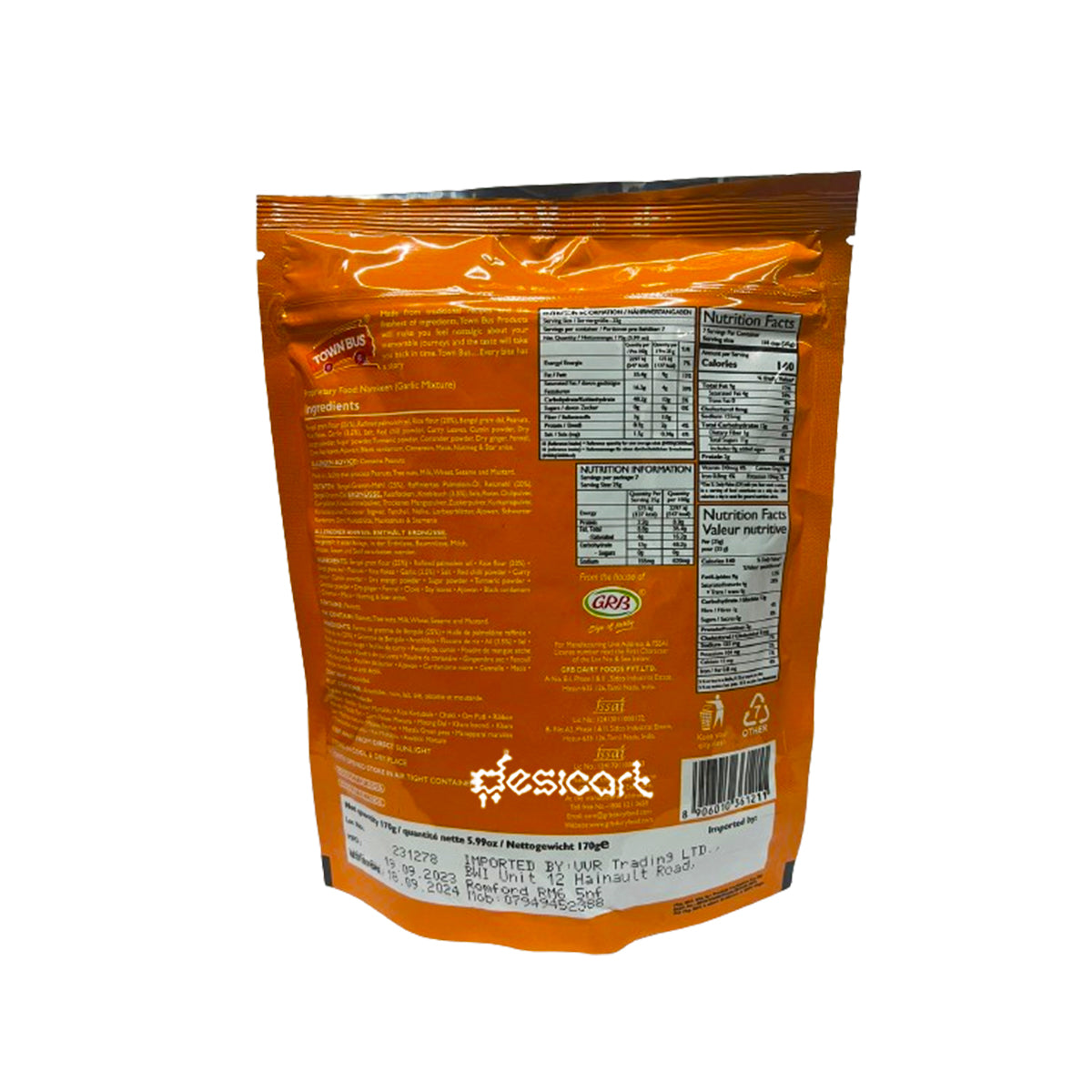TOWN BUS GARLIC MIXTURE 170G