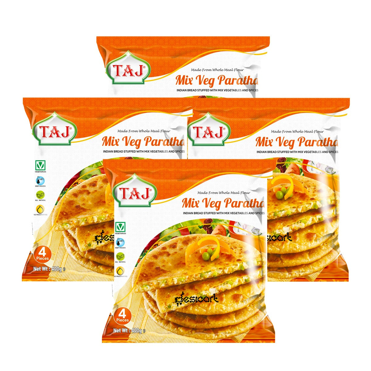 Taj Mix veg Paratha pack of 2 400g
