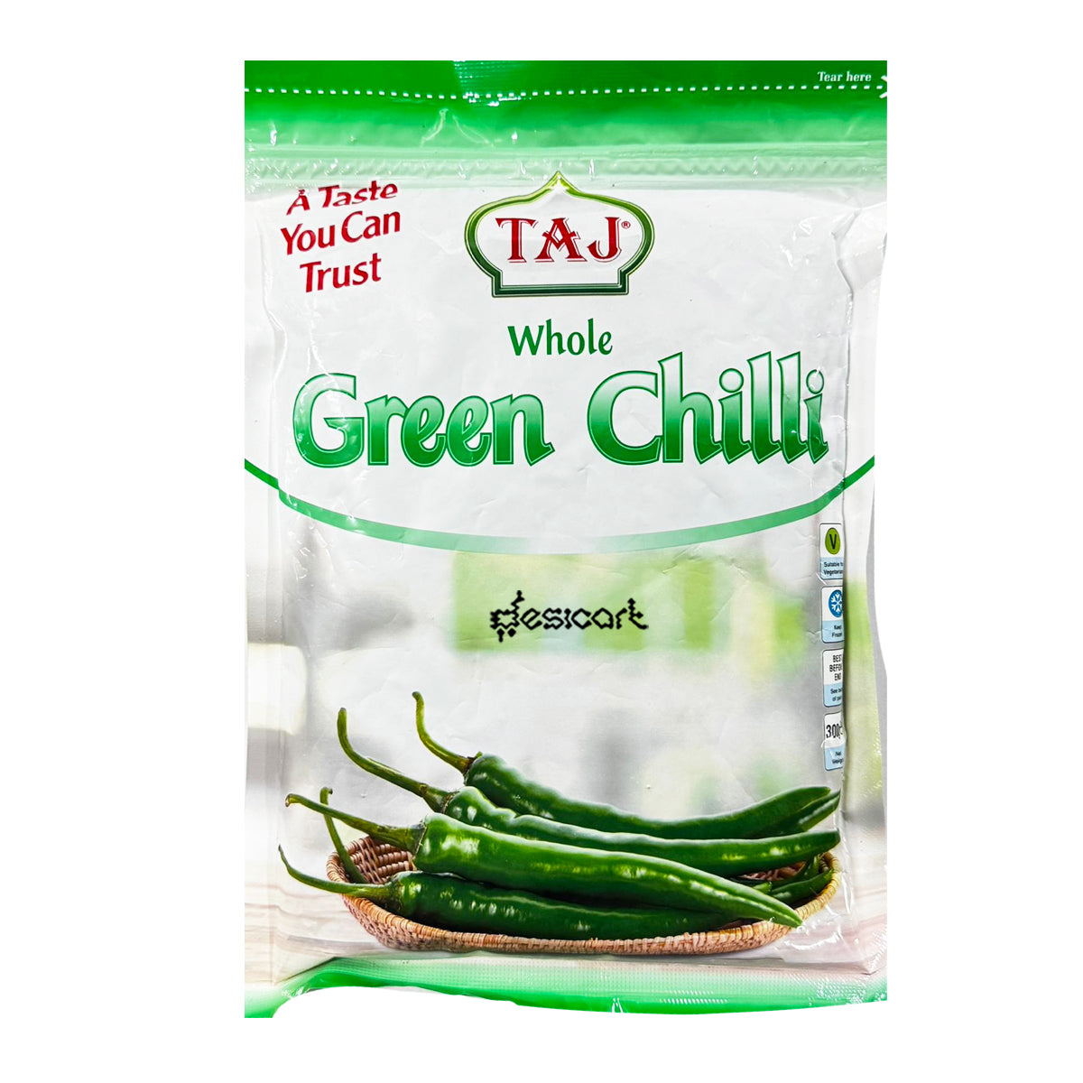 TAJ WHOLE GREEN CHILLI 300G