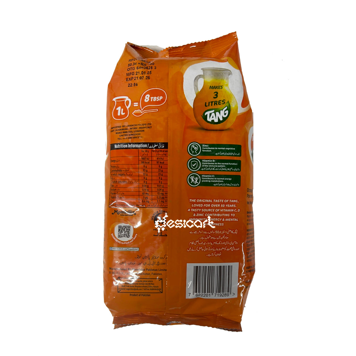 TANG DRINK MIX (ORANGE FLAVOUR) 375G