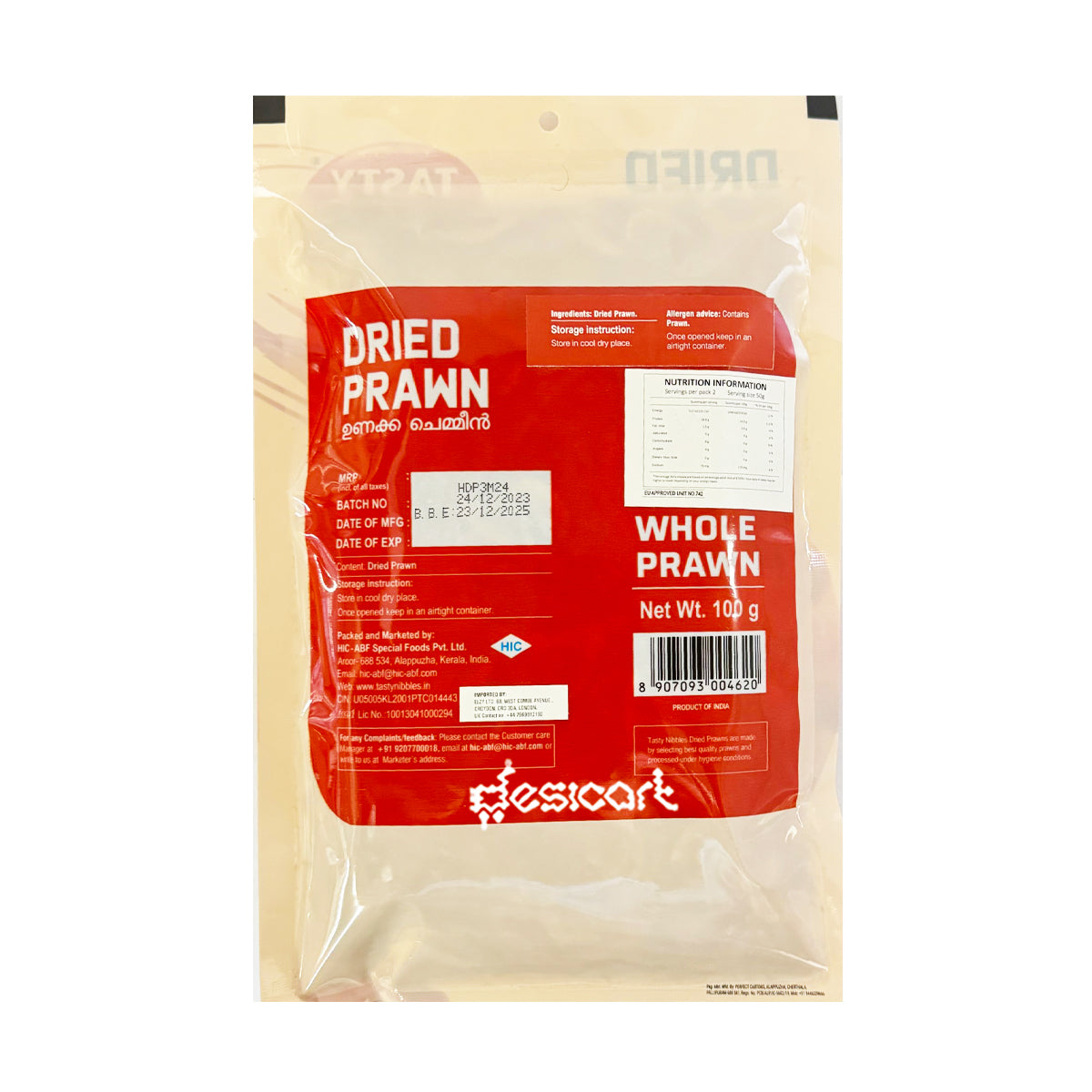 Tasty Nibbles Dried Prawn 100g