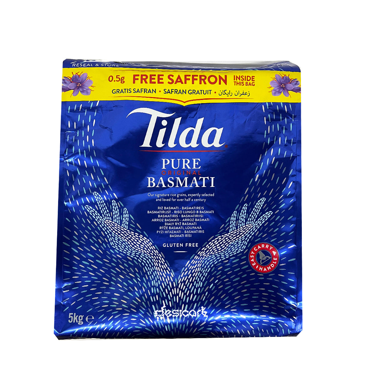 TILDA BASMATI RICE 5KG(FREE SAFFRON 0.5G INSIDE THE BAG)