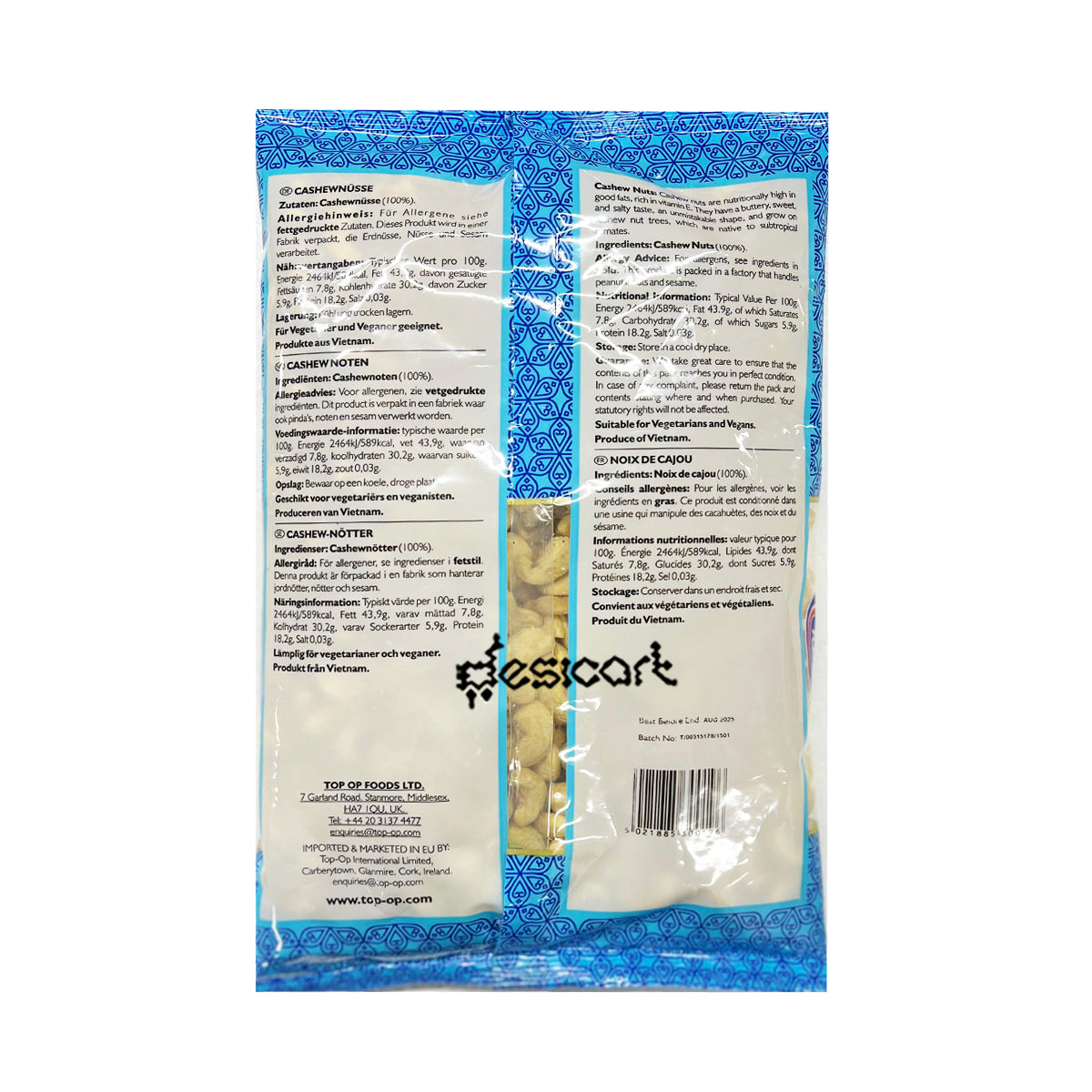 TOP OP CASHEW NUTS 750G