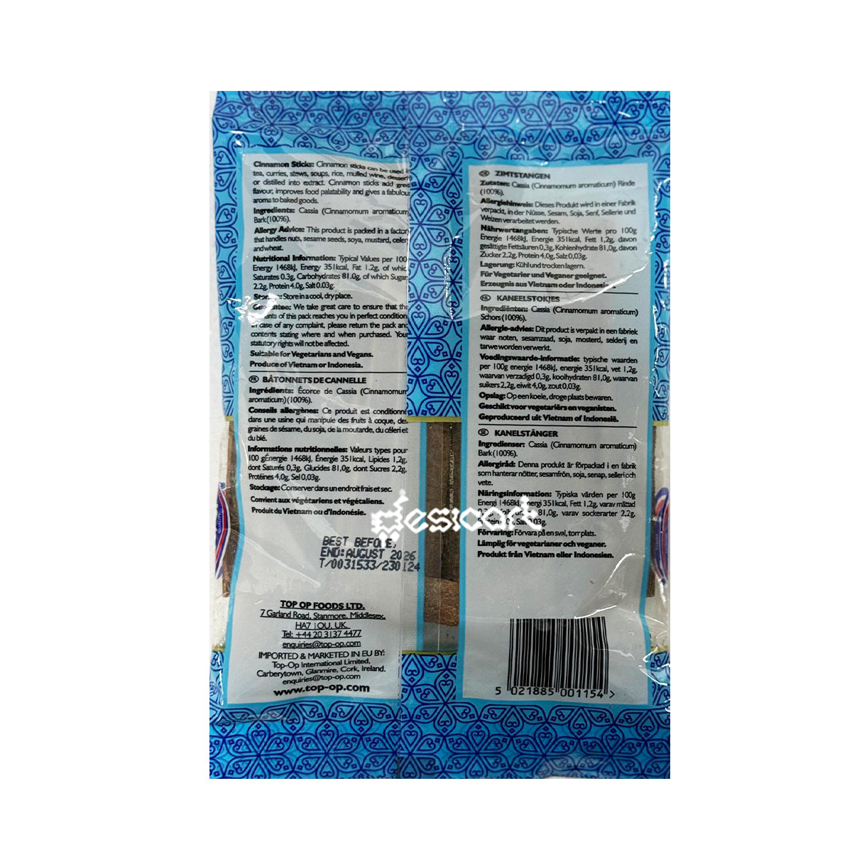 TOP OP CINNAMON STICKS 100G