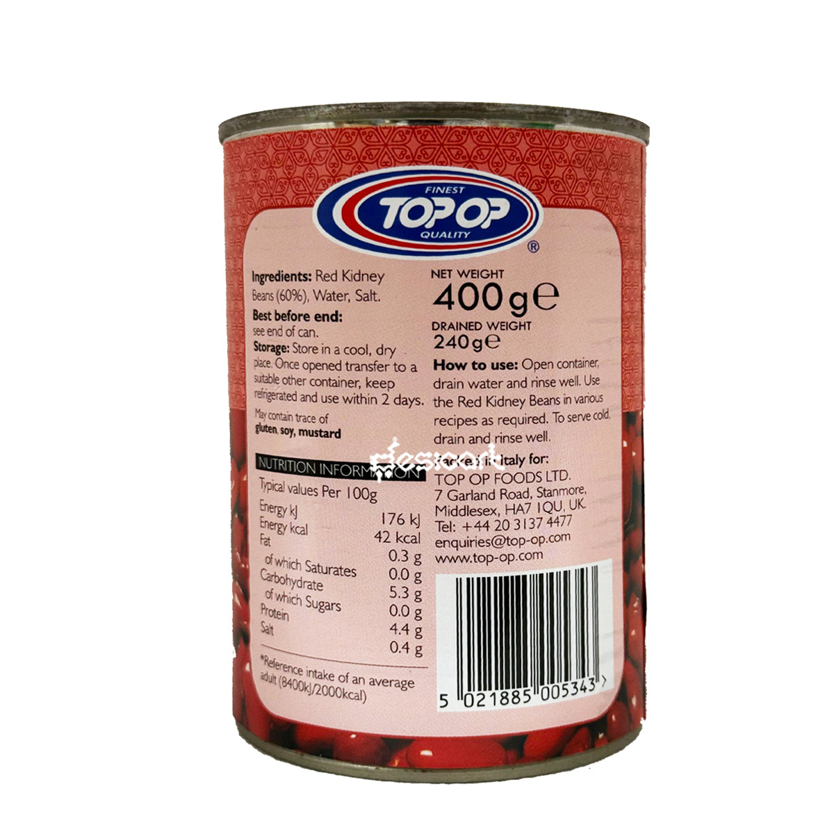 TOP OP RED BEANS TINS 400G