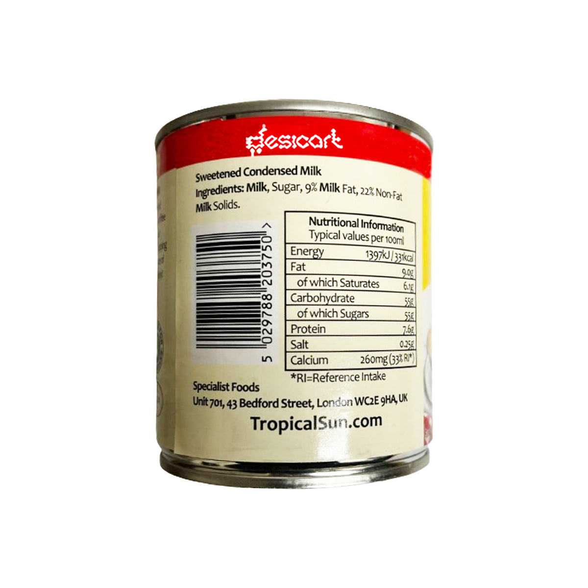TROPICA SUN SWEETENED CONDENSED MILK 397G