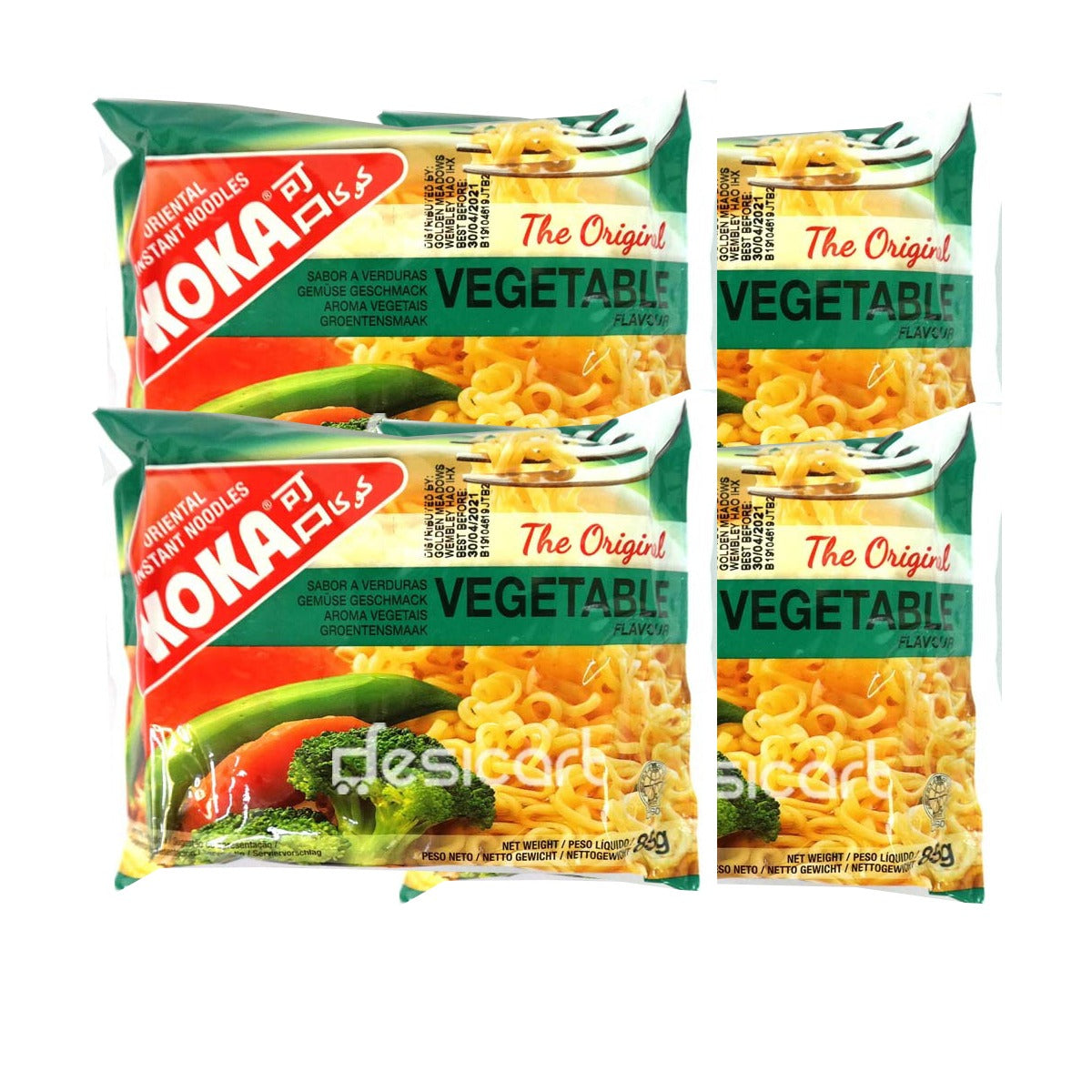 KOKA NOODLES VEGETABLE FLAVOUR 85G(PACK OF 4)