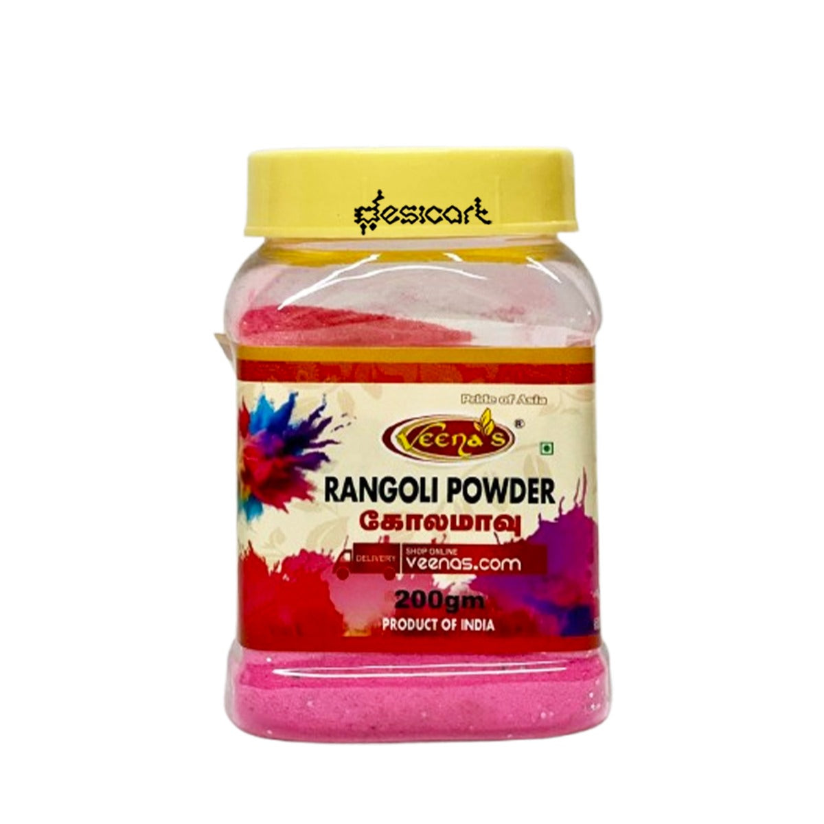 VEENA'S RANGOLI POWDER(LIGHT PINK COLOUR)200G