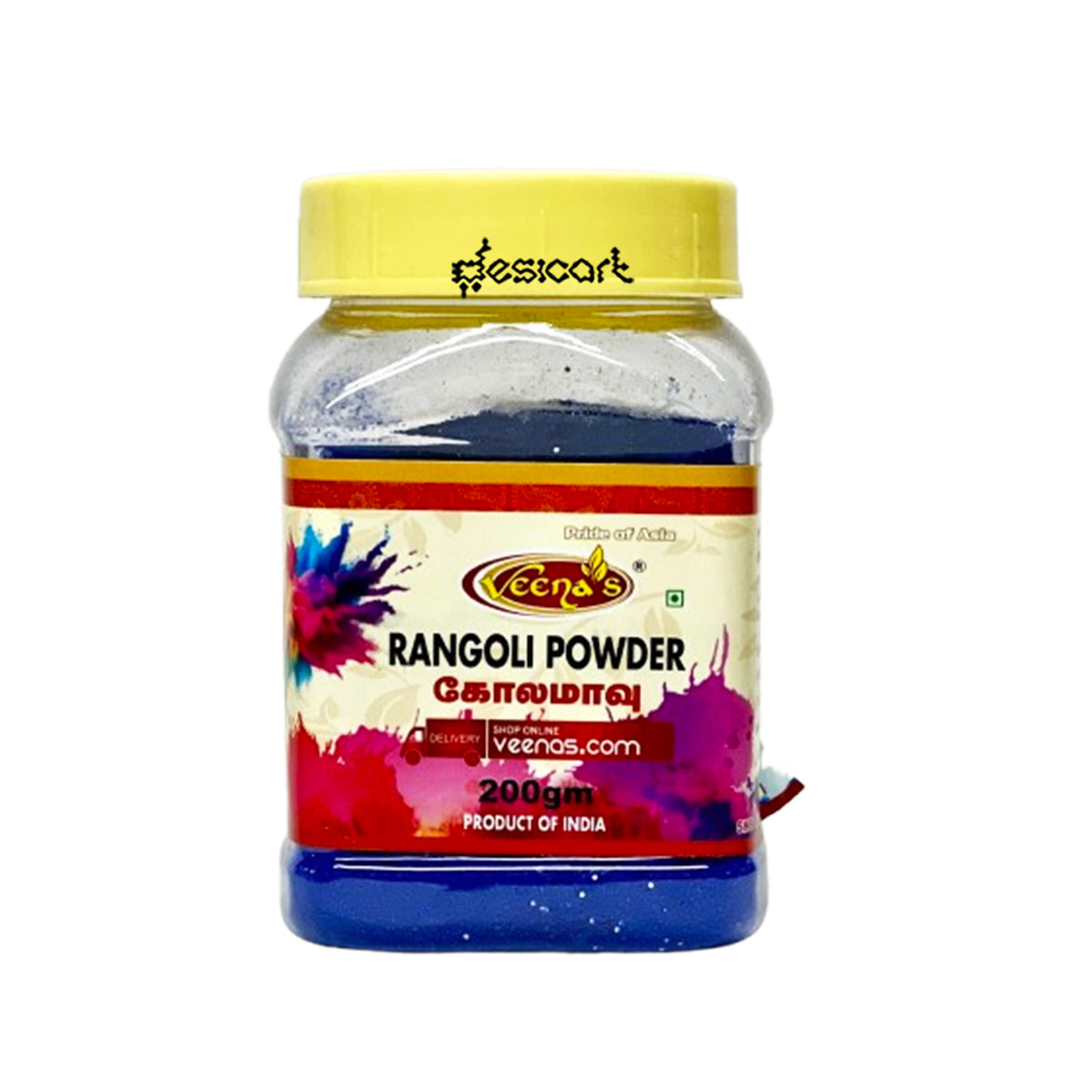 VEENA'S RANGOLI POWDER(DARK BLUE COLOUR)200G