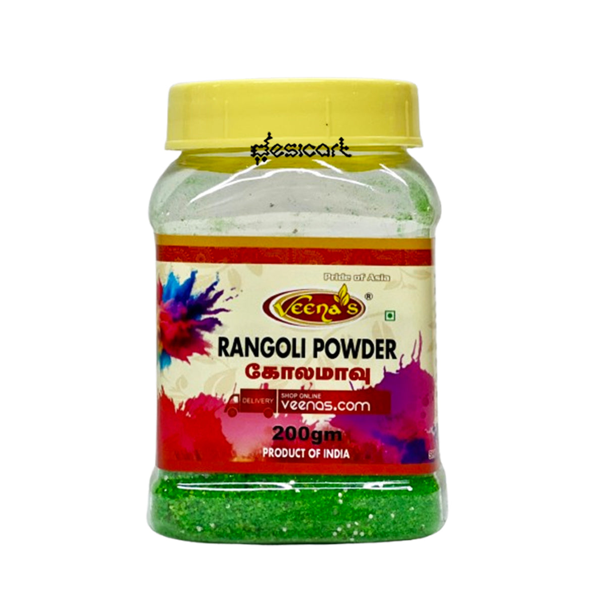 VEENA'S RANGOLI POWDER (LEAF GREEN COLOUR)200G