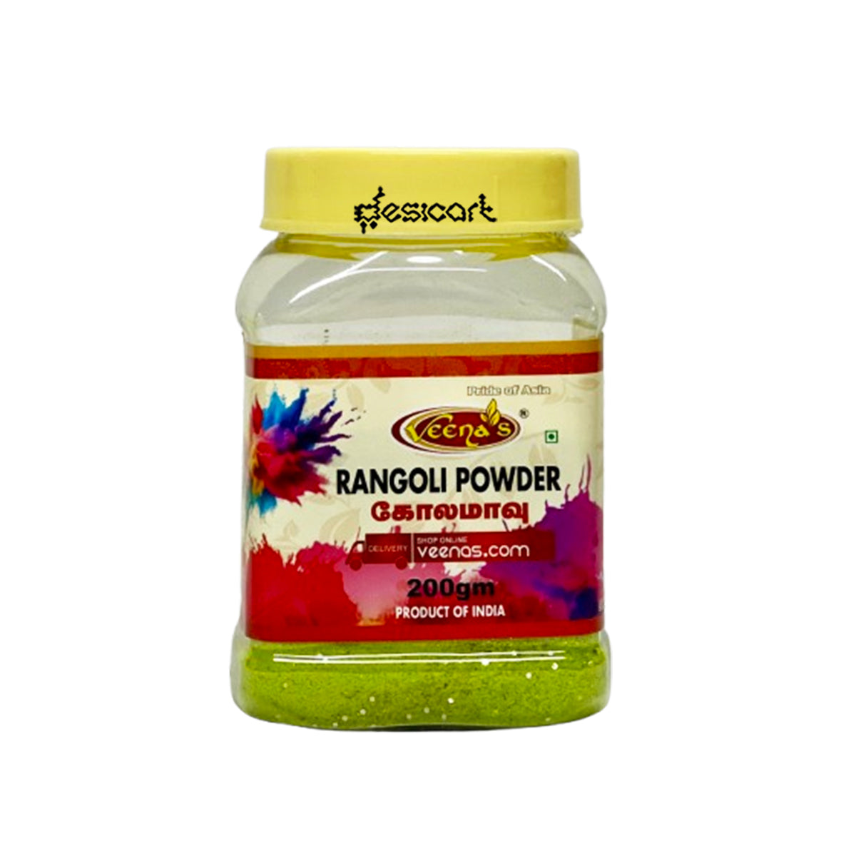 VEENA'S RANGOLI POWDER(LIGHT GREEN COLOUR)200G