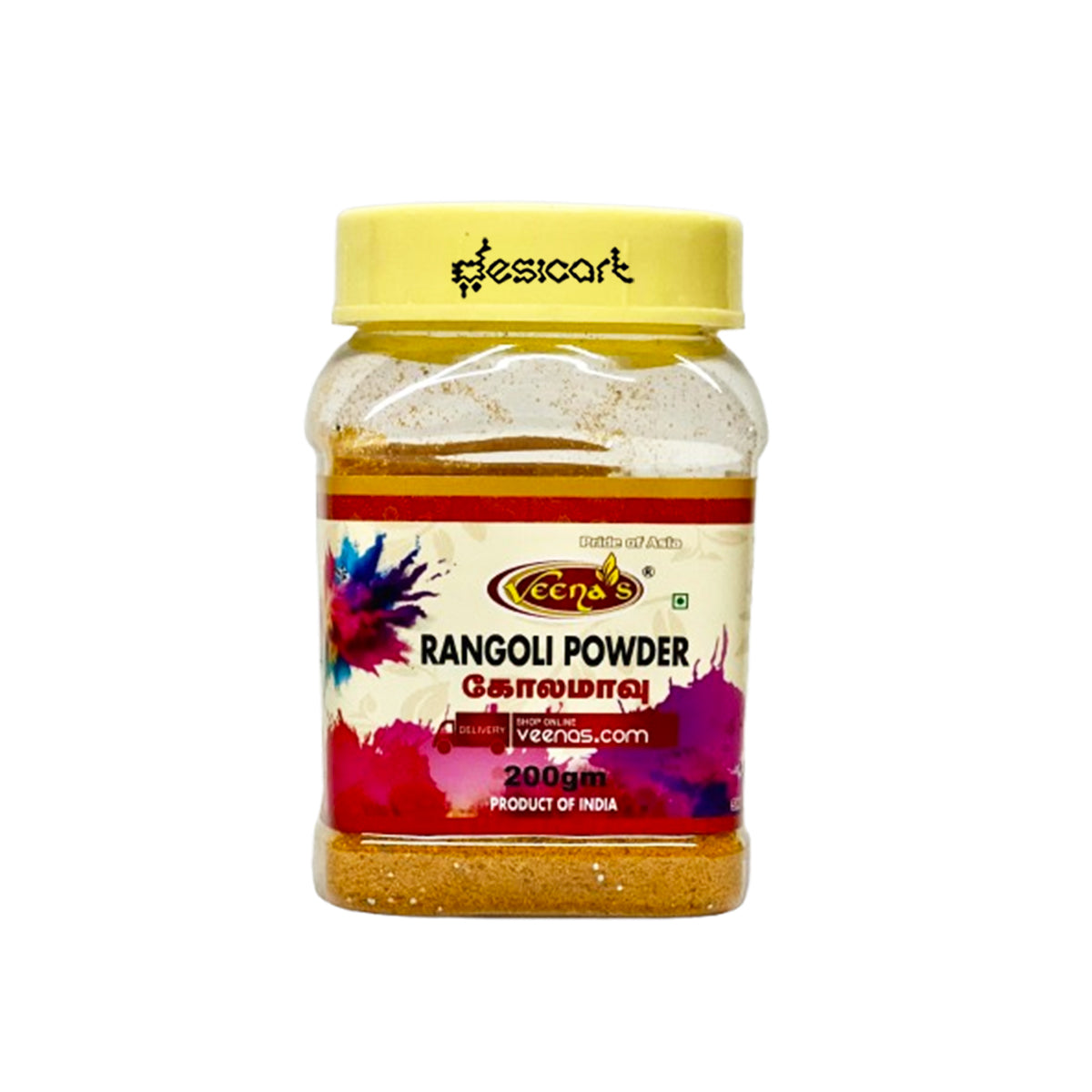 VEENA'S RANGOLI POWDER (MUSTARD YELLOW COLOUR)200G