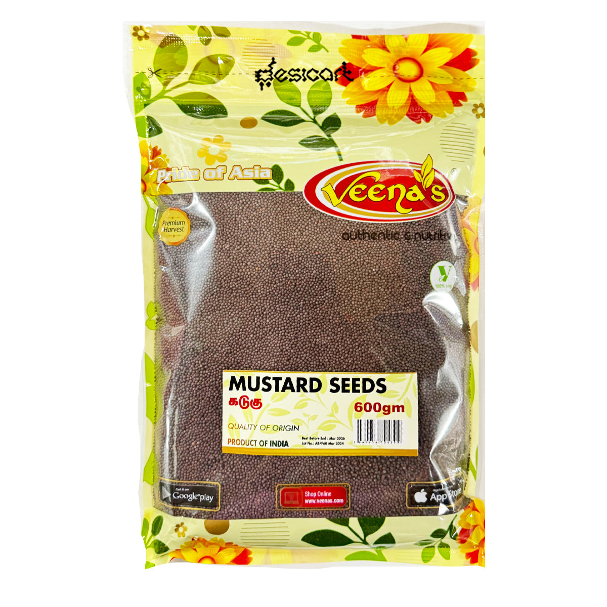 Veena's Mustard Seed 600g