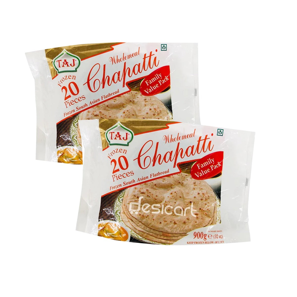 TAJ CHAPPATHI FAMILY PACK 20'S (PACK OF 2) 900G