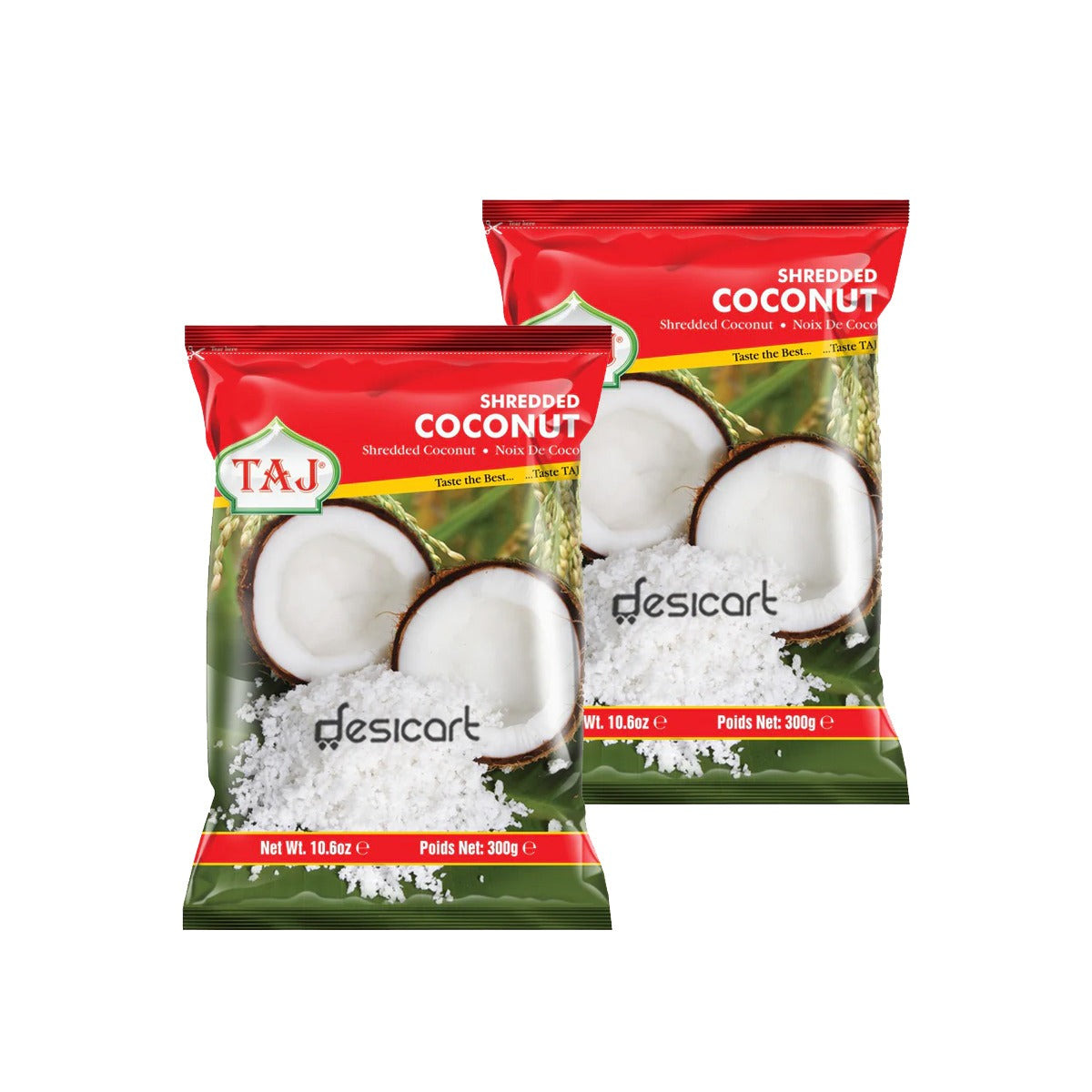 TAJ SHREDDED COCONUT (PACK OF 2) 300G