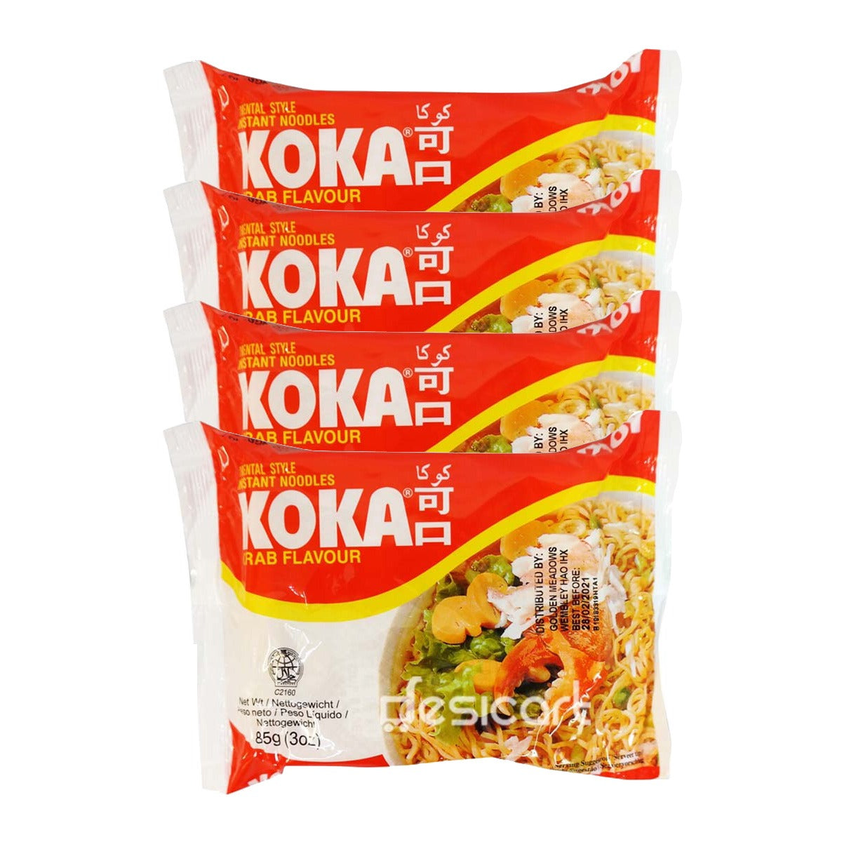 KOKA NOODLES CRAB FLAVOUR 85G(PACK OF 4)