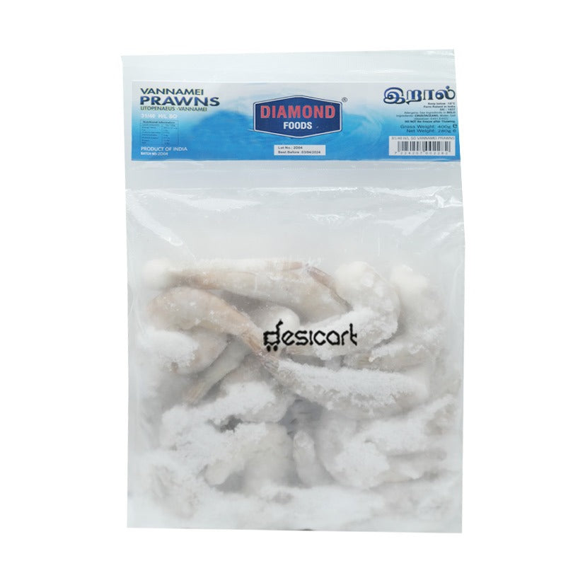 DIAMOND VANNAMEI PRAWN 31/40 HLSO 400G
