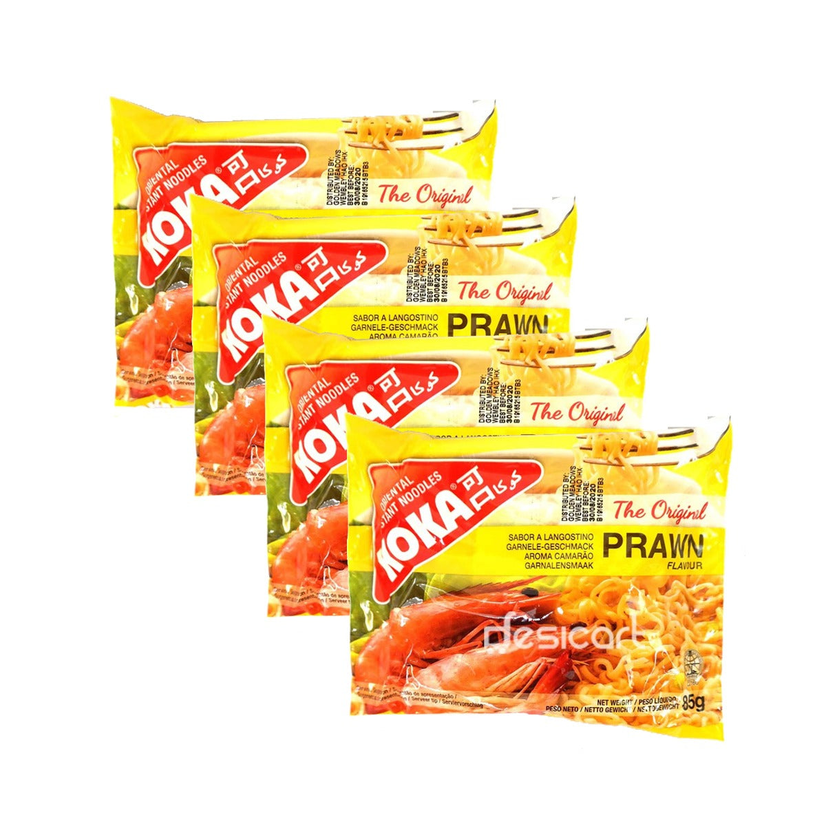 KOKA NOODLES PRAWN FLAVOUR 85G(PACK OF 4)