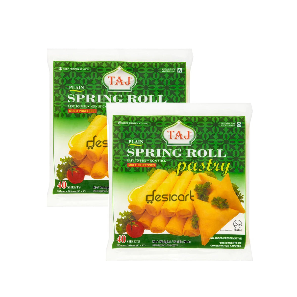 TAJ SPRING ROLL PASTRY 600G (PACK OF 2)