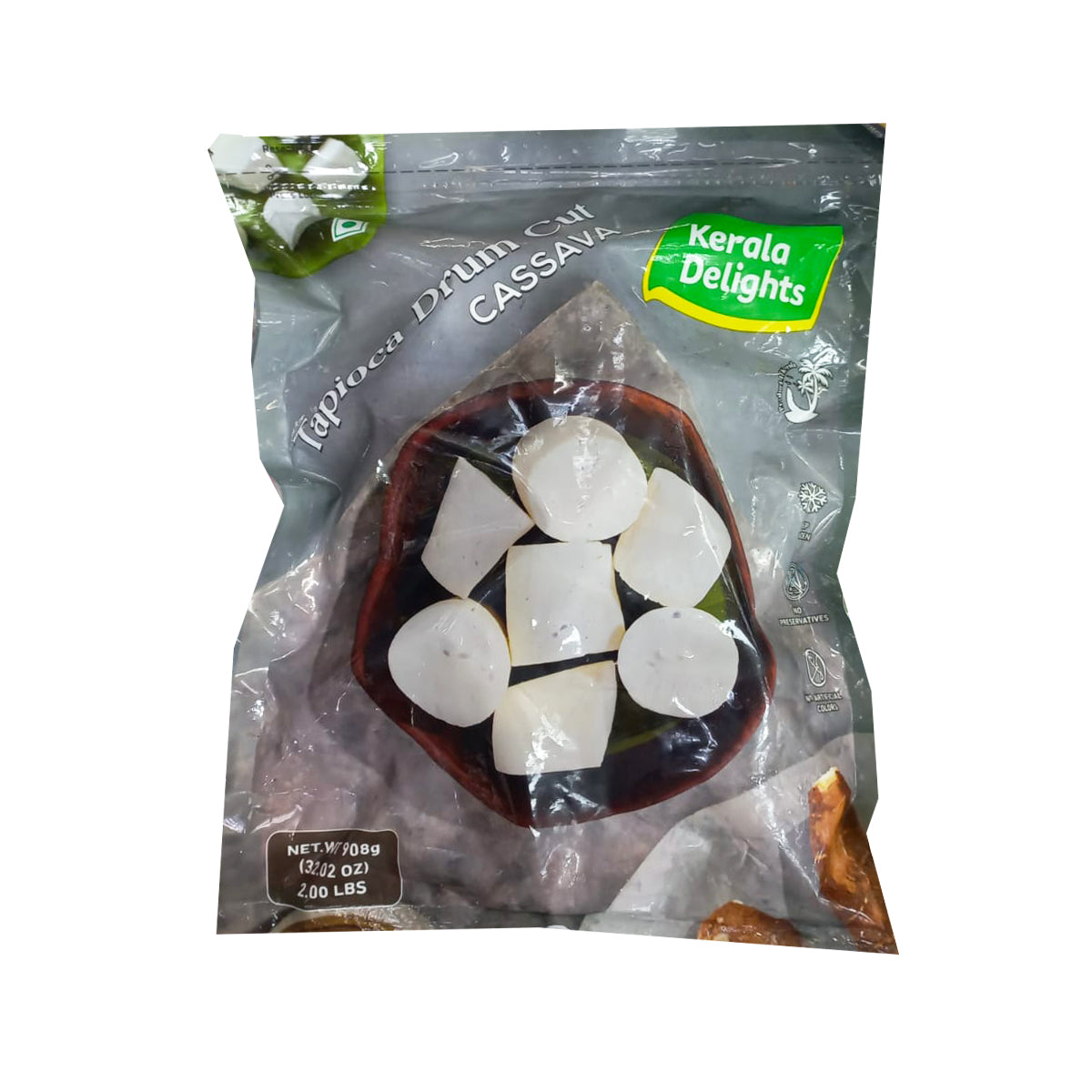 KERALA DELIGHTS TAPIOCA DRUMCUT (CASSAVA) 908G
