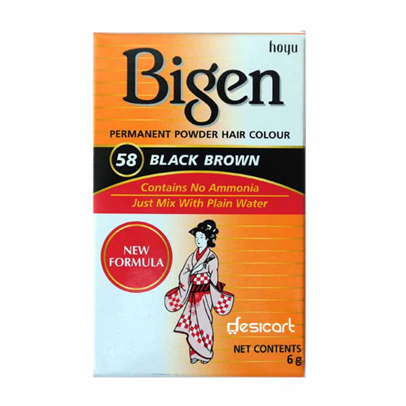 Bigen 58 Black Brown Hair 6g