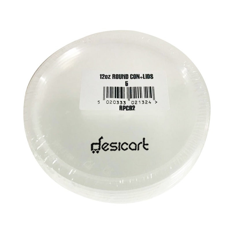 UDL 12OZ ROUND CONTAINERS + LIDS (RPC92)