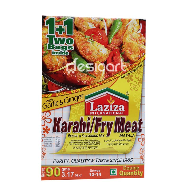 LAZIZA KARAHI/FRY MEAT MASALA MIX 90G