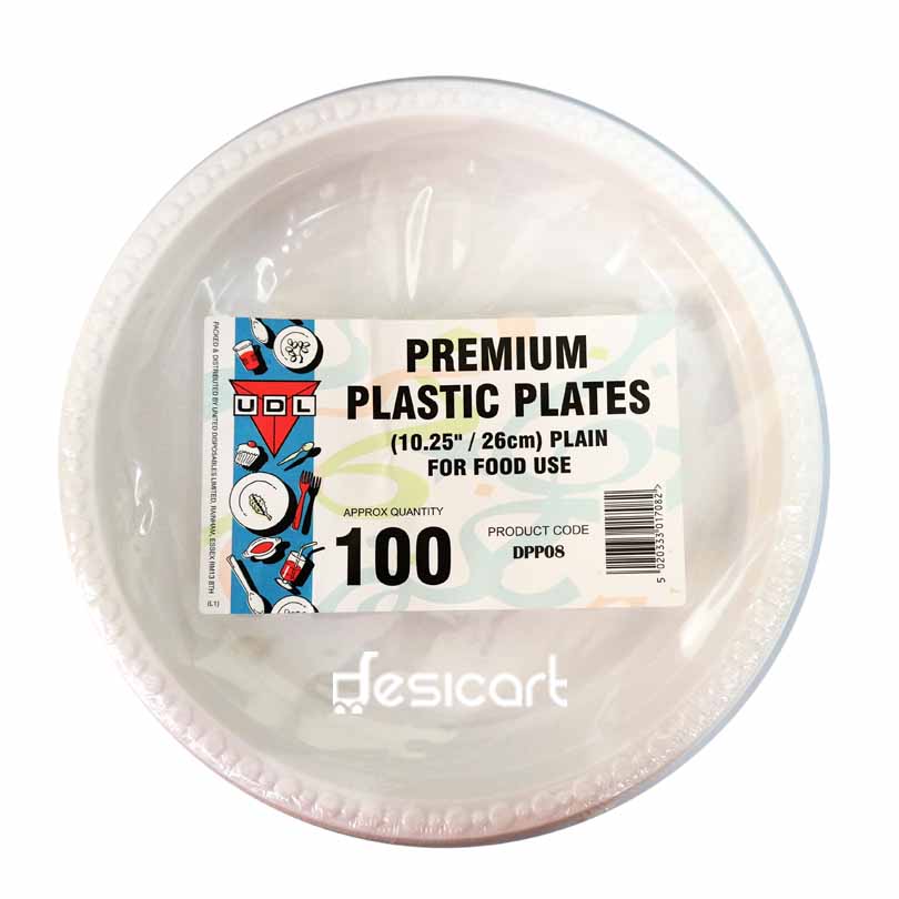 UDL 100 10'' PLASTIC PLATES [ DPP08 ]