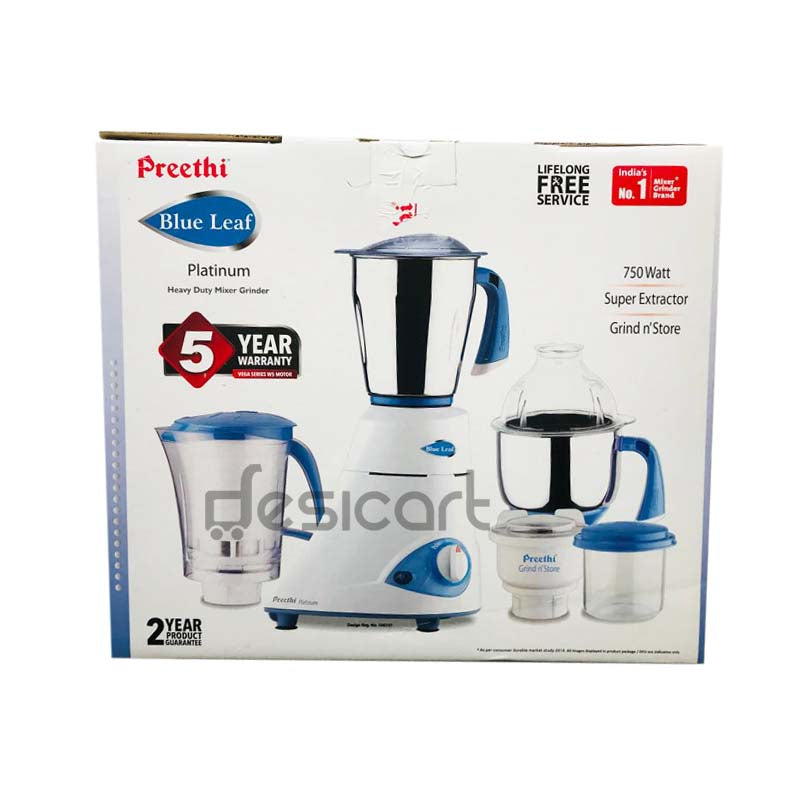 PREETHI BLUE LEAF PLATINUM MIXER GRIENDER 750W