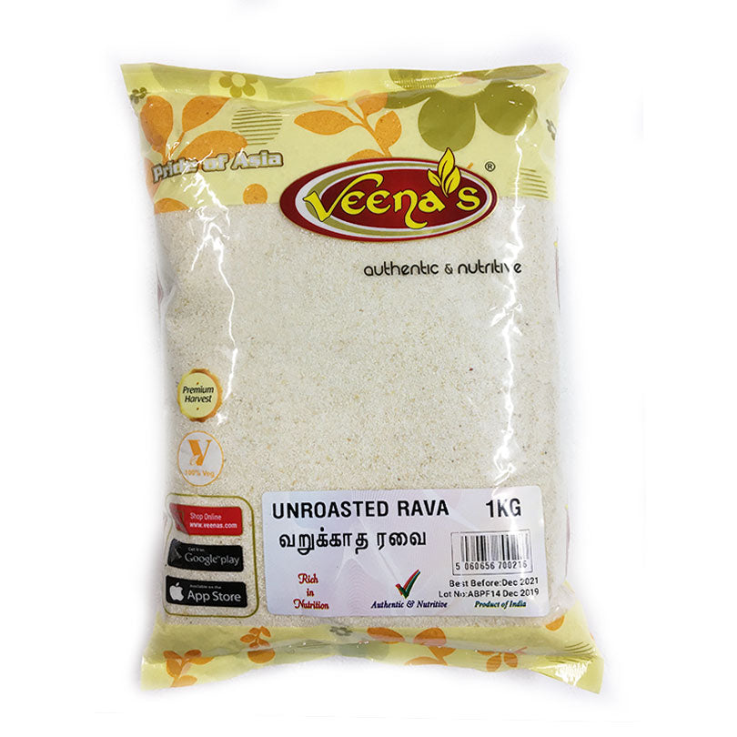 VEENA'S UNROASTED RAVA 1KG