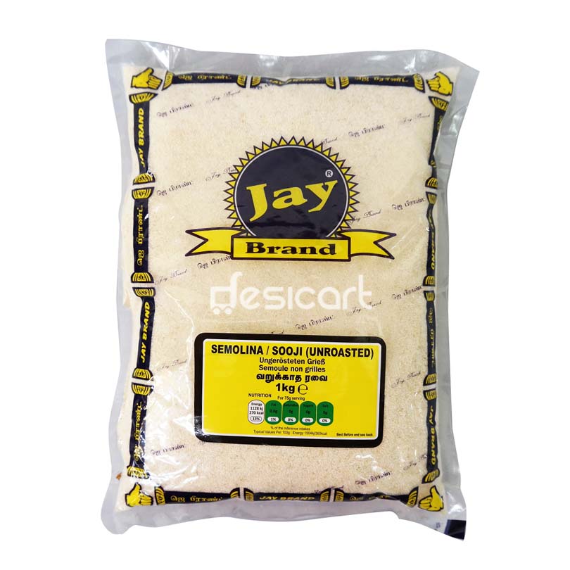 JAY BRAND UNROASTED SOOJI 1KG