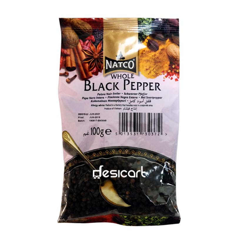 NATCO BLACK PEPPER WHOLE 100G