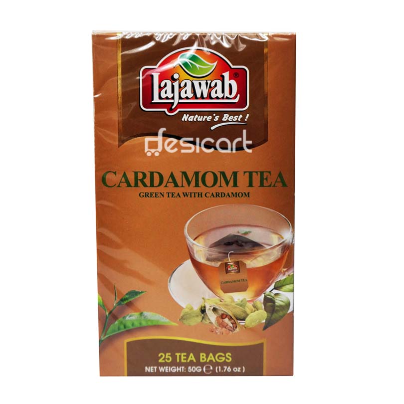 LAJAWAB CARDAMOM GREEN TEA 25 BAGS 50G