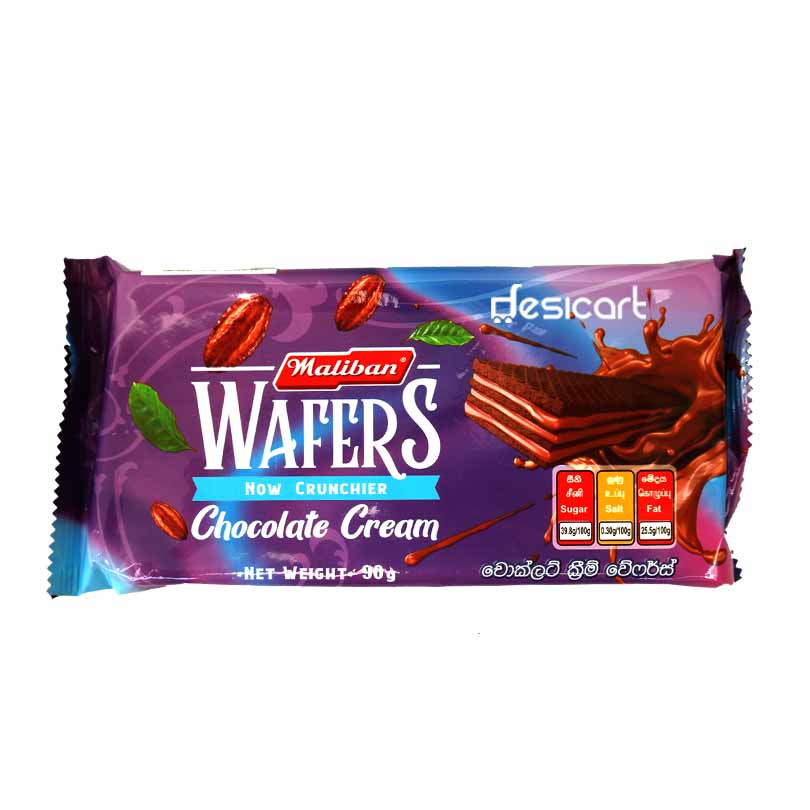 MALIBAN WAFERS CHOCOLATE 90G