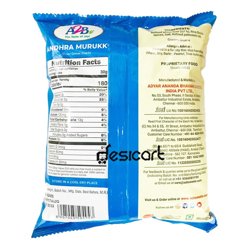 A2B ANDHRA MURUKKU 200G