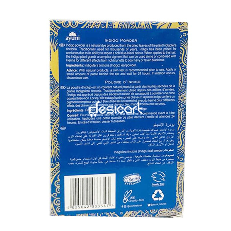 AYUMI INDIGO POWDER HAIR COLOURANT 100G