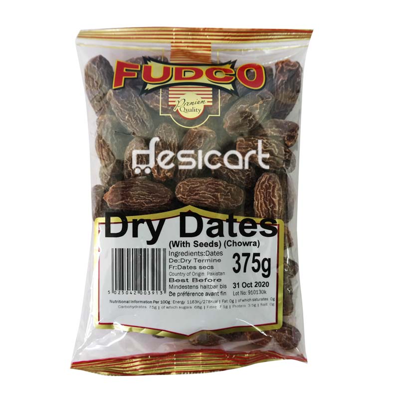 Fudco Dry Dates With Seeds 375g