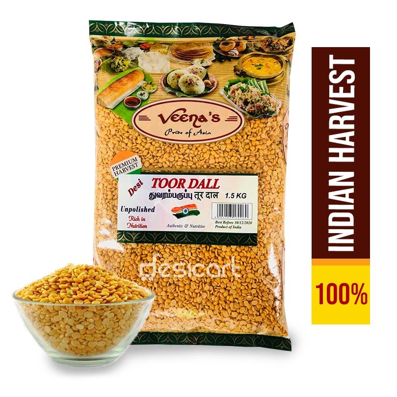 VEENA'S TOOR DALL 1.5KG