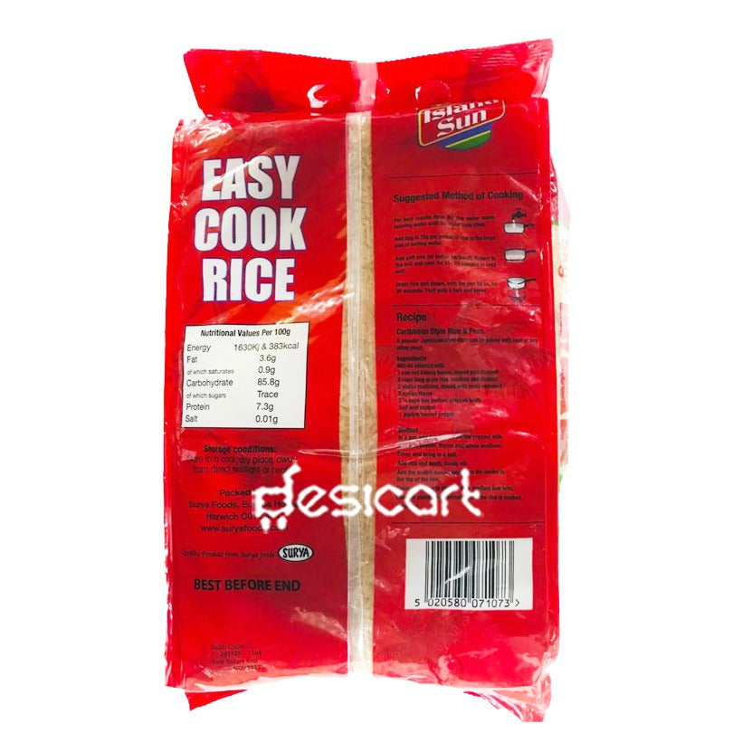 ISLAND SUN EASY COOK RICE 5KG