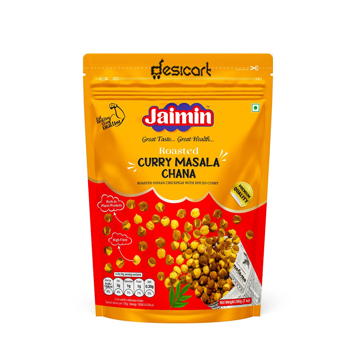 Jaimin Roasted Curry Masala Chana 200g