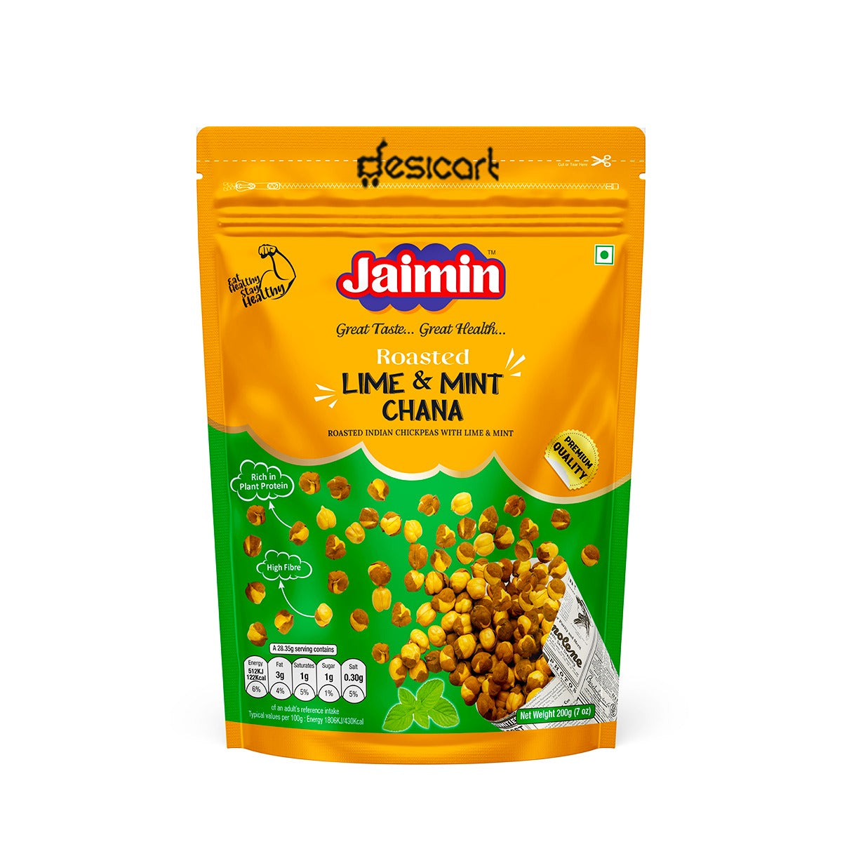 Jaimin Roasted Lime & Mint Chana 200g