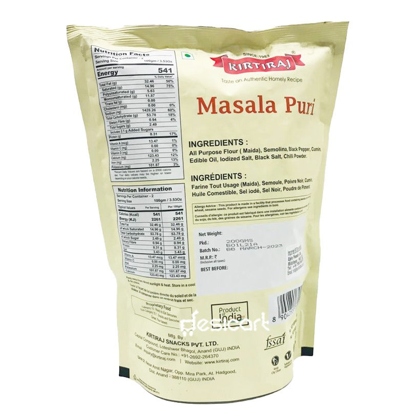 Kirtiraj Masala Puri 200g