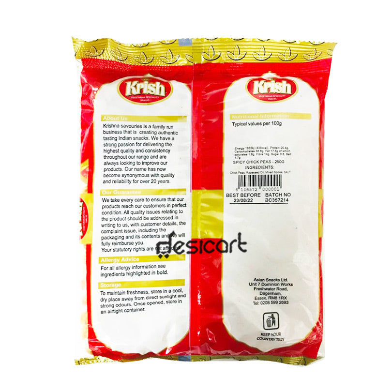 KRISH SPICY CHICK PEAS 180g