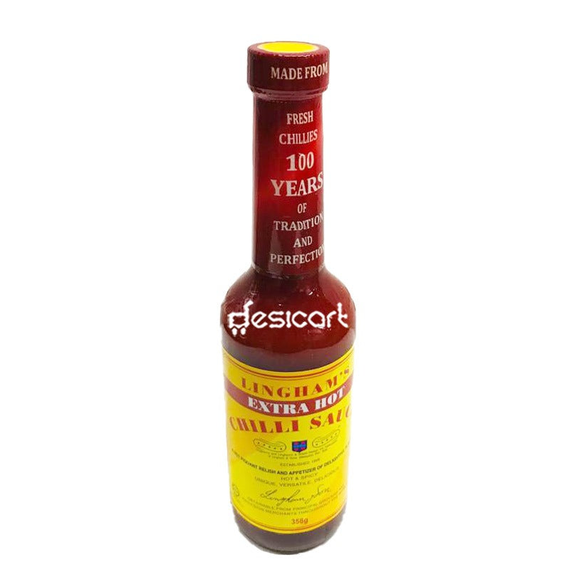 LINGHAMS EXTRA HOT CHILLI SAUCE 358G