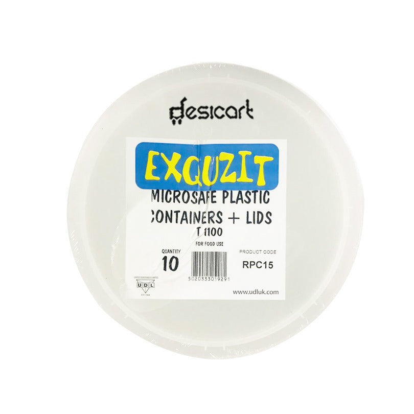 UDL EXQUZIT MICROSAFE PLASTIC CONTAINERS + LIDS (RPC15)