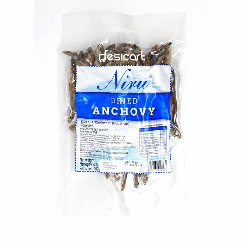 Niru Dried Anchovy Head On 100g