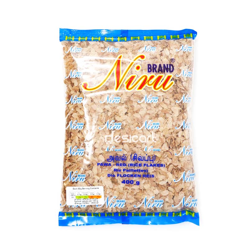 NIRU PAWA RED RICE FLAKES 400G
